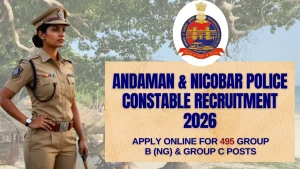 Andaman & Nicobar Police Constable Recruitment 2026